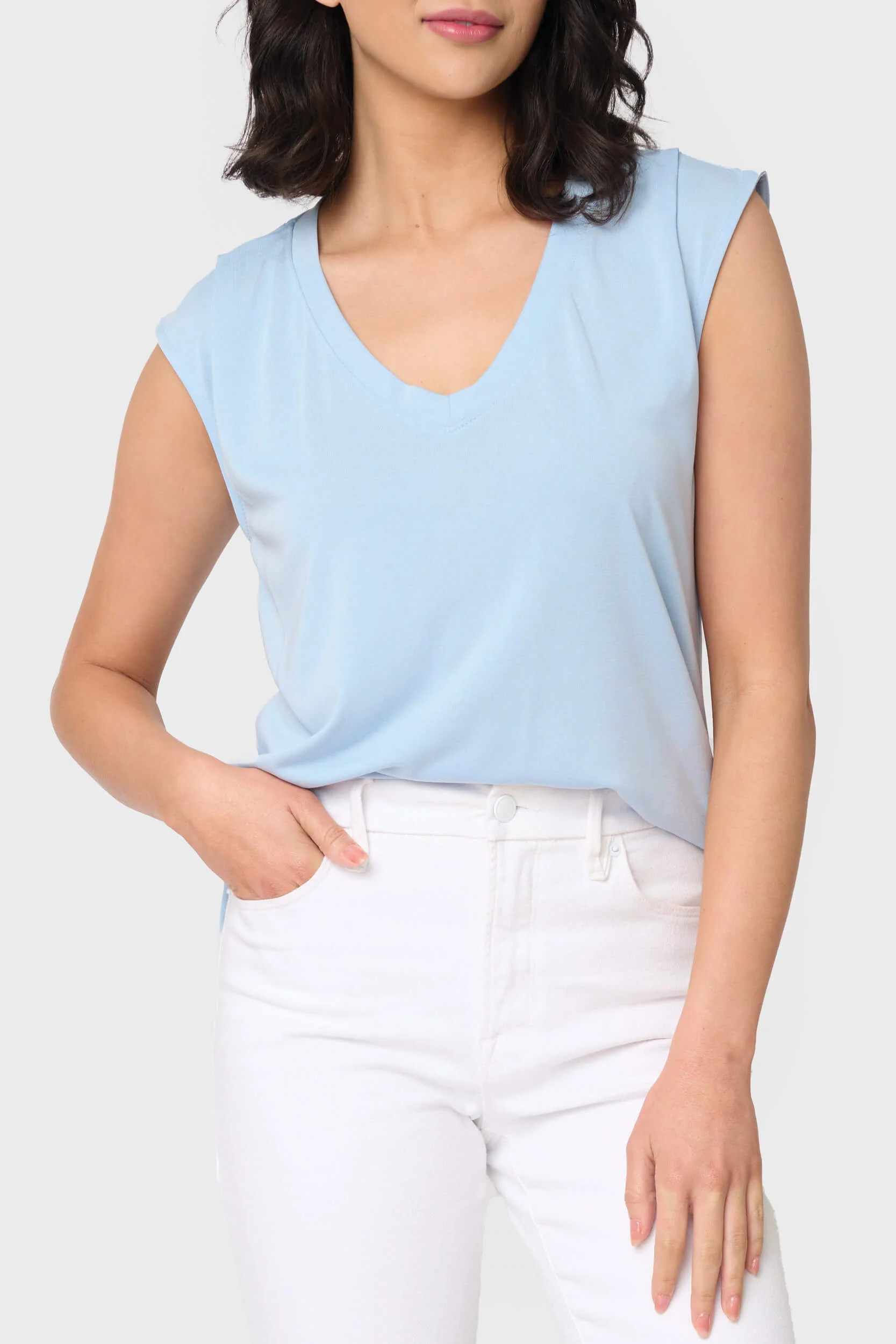 The Favorite Luxe Essentials V-Neck Tee | Gibson