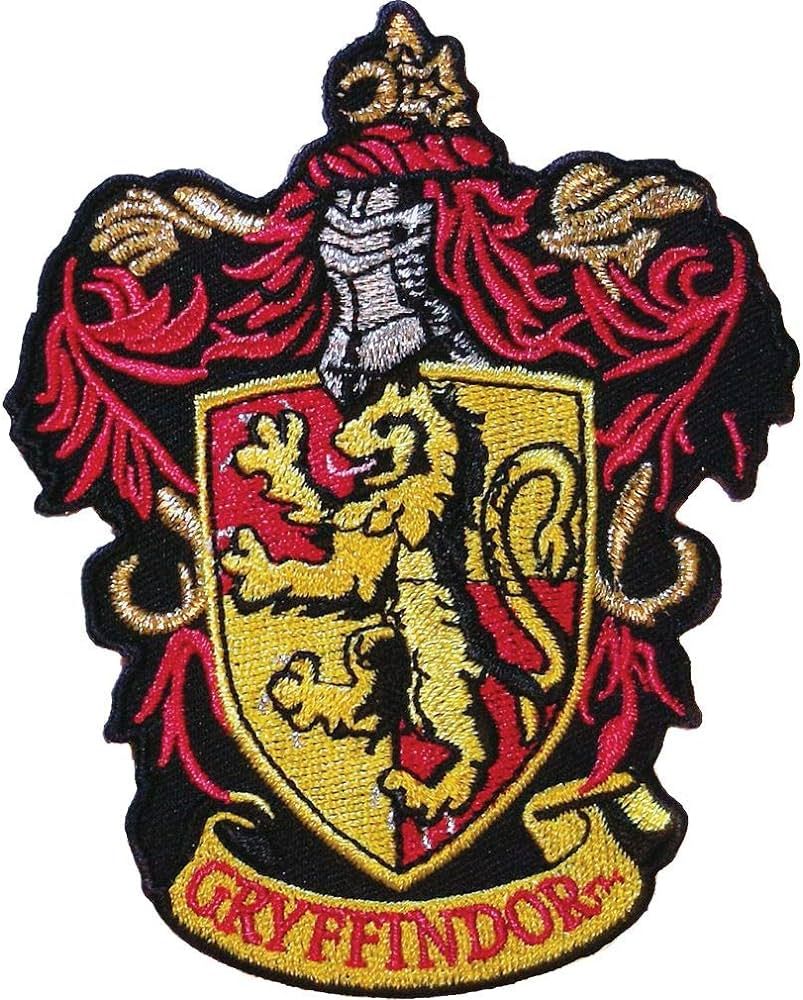 Ata-Boy Harry Potter Gryffindor Crest 3" Full Color Embroidery Iron-On Patch | Amazon (US)
