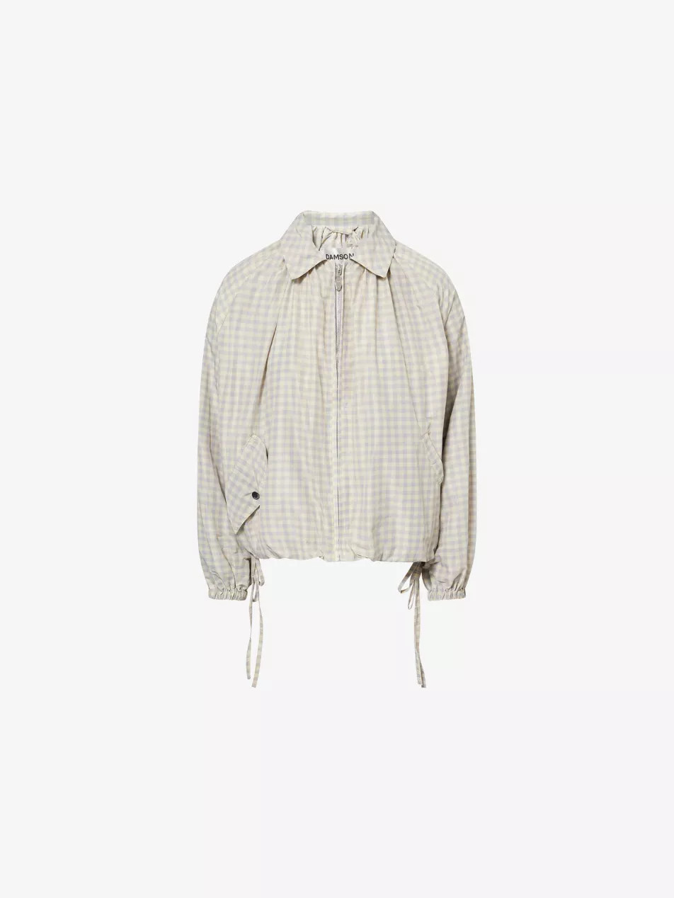 Lailah Gingham Woven Bomber Jacket | Selfridges