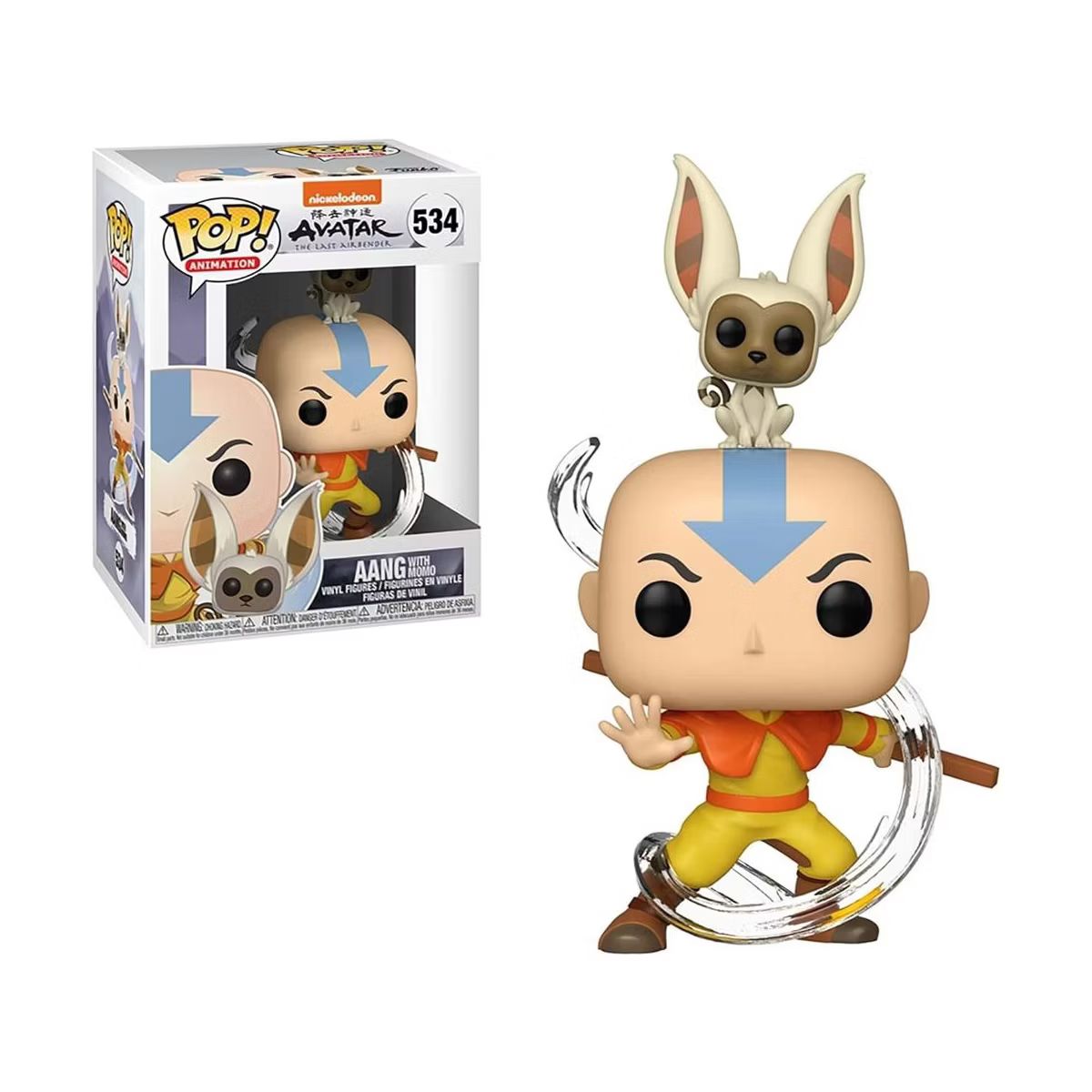 Funko Pop! Animation: Avatar - Aang with Momo Vinyl Figure #534 #36463 | Target