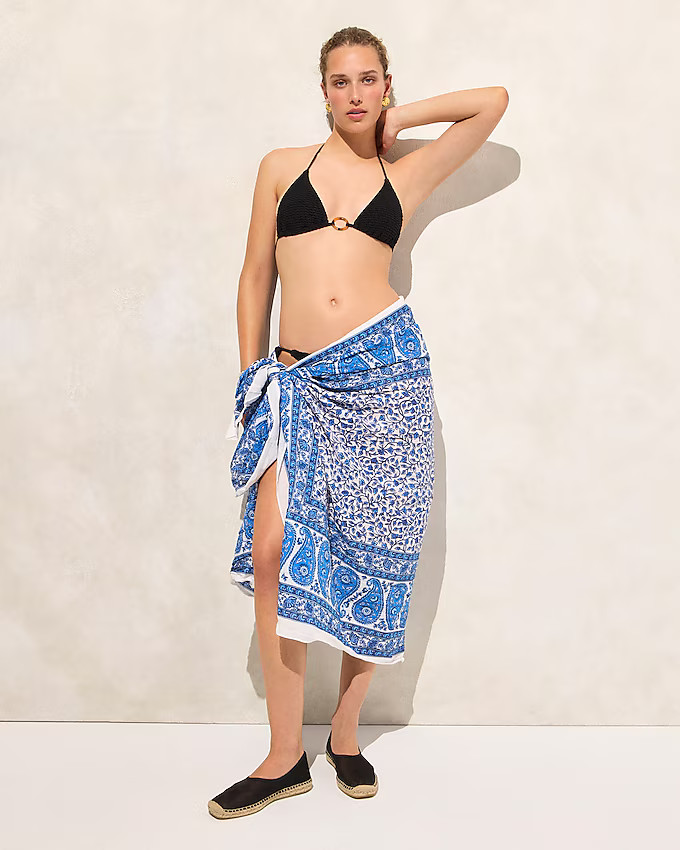 Cotton sarong in prints | J. Crew US