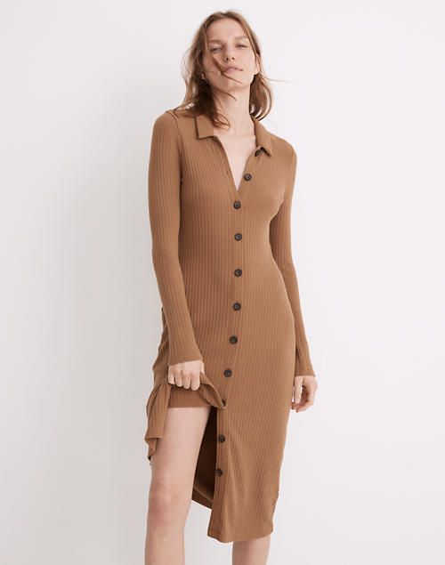 Button-Front Midi Shirtdress | Madewell