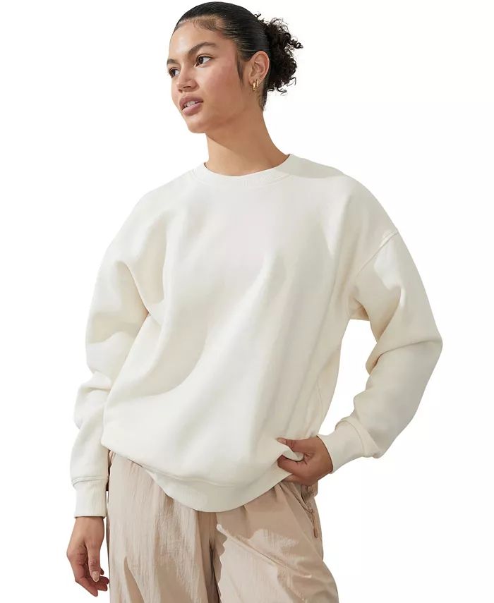 COTTON ON Women's Plush Essential Crew Jumper Sweater - Macy's | Macy's