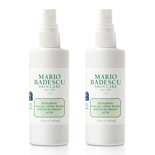 Mario Badescu Repairing HOCl Facial Spray with Hypochlorous Acid – Soothes & Hydrates Angry, Irritated Skin, Reduce Redness & Flare-Ups – pH Balancing, Non-Irritating Cleanser, 4 Fl Oz (Pack of 2) | Amazon (US)