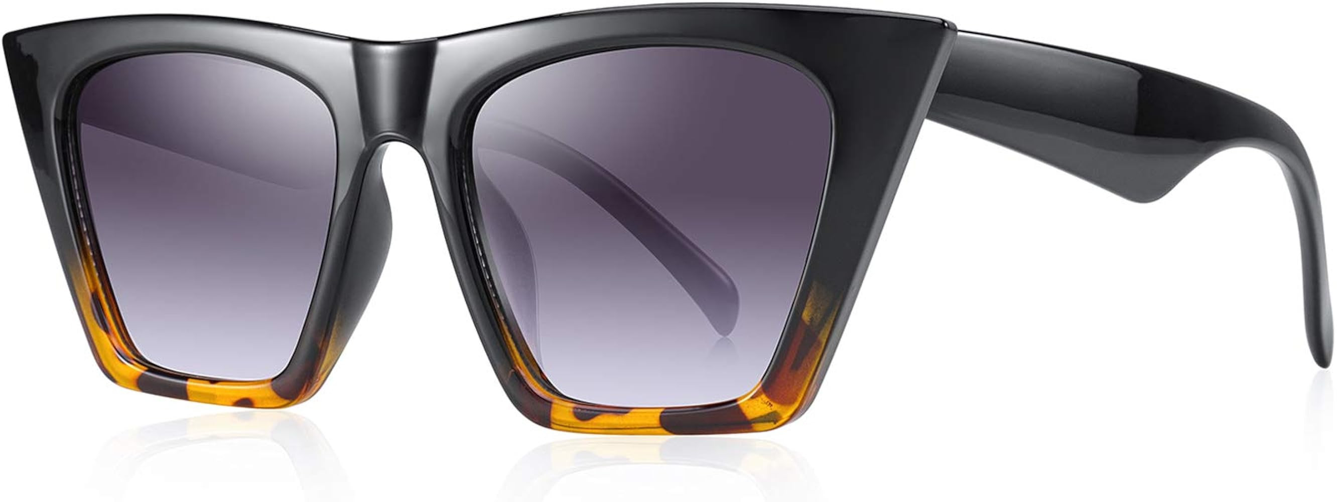 OLIEYE Vintage Square Cat Eye Sunglasses Women Fashion Small Cateye Sunglasses | Amazon (US)