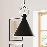 Nathan James Nate Industrial Pendant Light, Hanging Ceiling Light Fixture with Metal Shade and Ad... | Amazon (US)