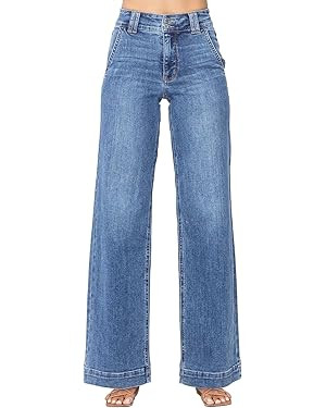 Astylish Jeans for Women Wide Leg High Waisted Stretchy Straight Leg Jean Baggy Trendy 2025 Denim... | Amazon (US)