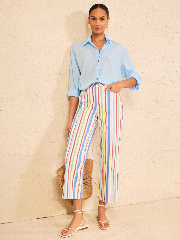 Meerdere strepen - Love & Roses Cropped Jeans met rechte pijpen | Next EU