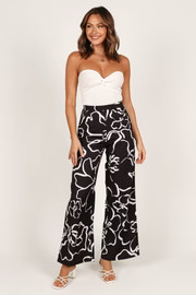 York Pant - White / Black Floral | Petal & Pup (US)