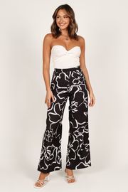 York Pant - White / Black Floral | Petal & Pup (US)