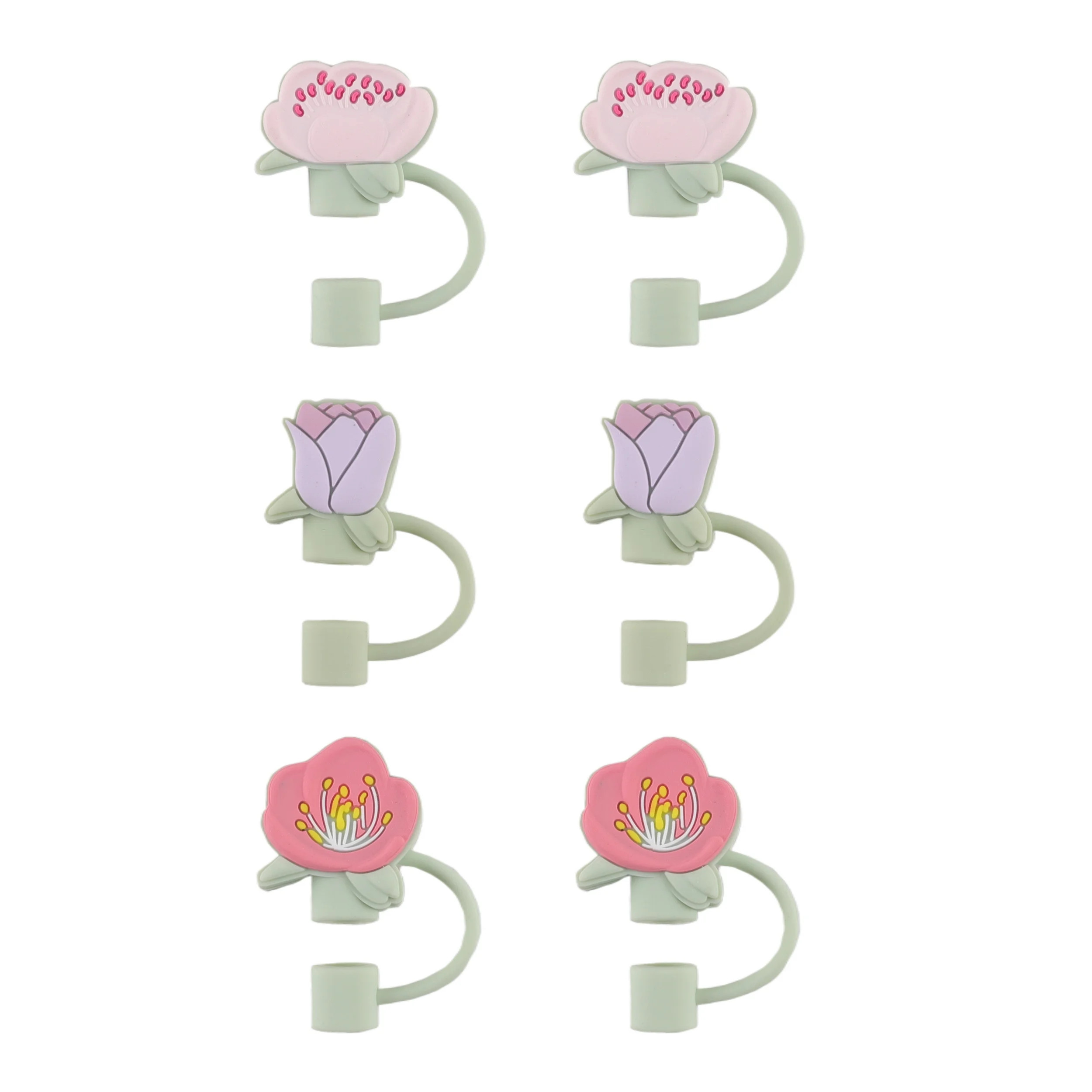 Cook With Color 6Pc Straw Topper, Flowers | Walmart (US)