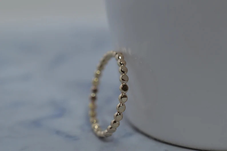 Gold Fill Bubble Ring - Gold Dots Stack Band | Etsy (US)