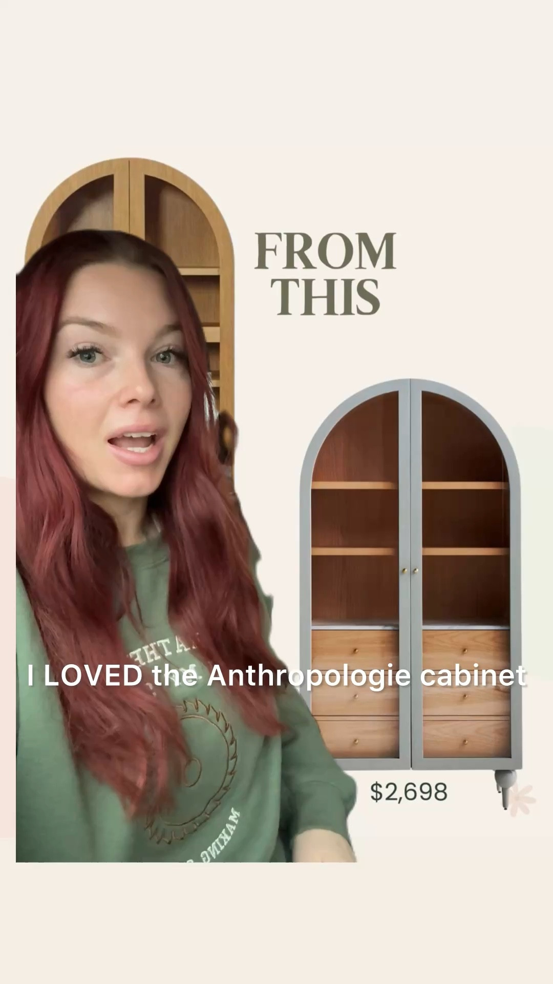 Arched cabinet makeover! 

I used Behr marquee paint in escape gray that I mixed Pinecone Hill to make it a tad darker 

#LTKWatchNow #LTKHome #LTKFamily