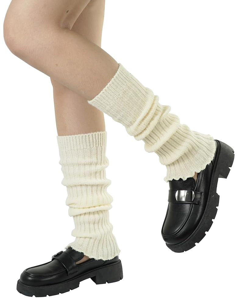 BomKinta Leg Warmers for Women - Soft Fashion Knit Calf Accessories - Cute 80s Ruffle Leg Sleeves... | Amazon (US)