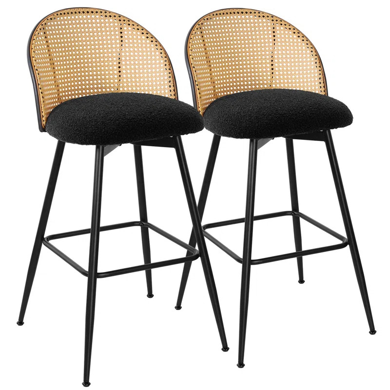 Bay Isle Home™ Aansu Swivel Boucle Upholstered Counter & Bar Stool & Reviews | Wayfair | Wayfair North America