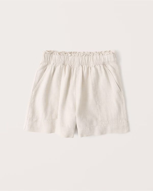 Linen-Blend Pull-On Shorts | Abercrombie & Fitch (US)