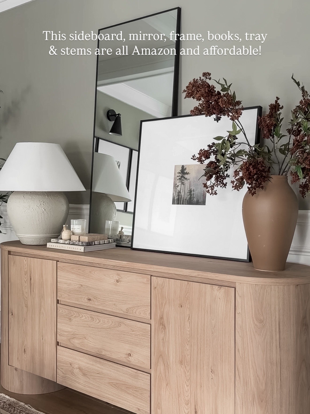 So many affordable finds here and the sideboard is a designer look for less!!

#LTKFindsUnder100 #LTKHome #LTKSaleAlert