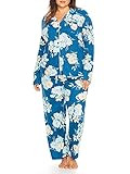 Karen Neuburger Women's Long-Sleeve Girlfriend Pajama Set Pj, Empress Floral, 1X | Amazon (US)