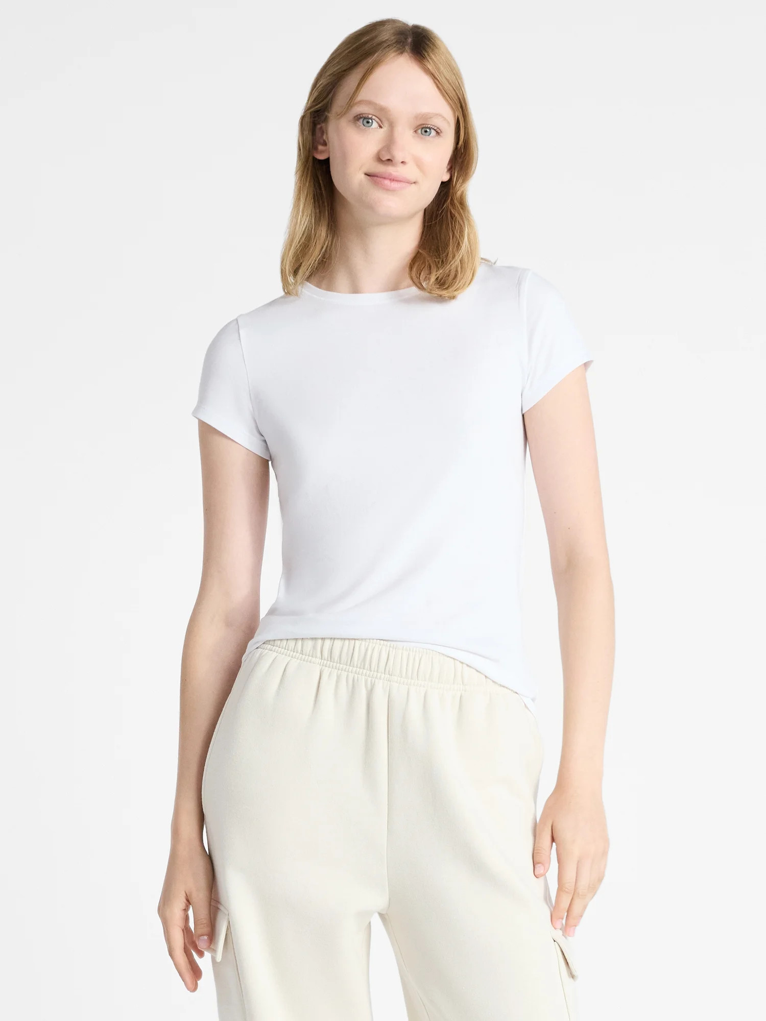 No Boundaries Scoop Neck Tee with Short Sleeves, 1 or 3-Pack, Women’s | Walmart (US)
