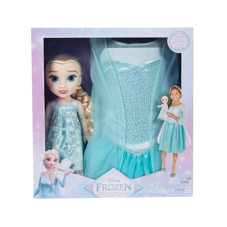 Disney Princess Elsa Doll and Dress Roleplay for Girls Ages 4-6 - Walmart.com | Walmart (US)