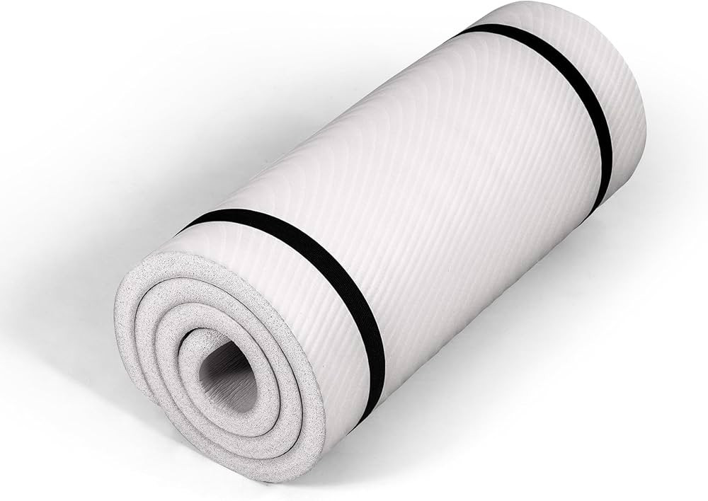 Tone Fitness 1-Inch Thick Yoga Mat | High-Density, Non-slip Exercise Mat with Carrying Strap for ... | Amazon (US)