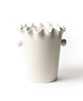 Coton Colors Signature Ruffle Ice Bucket - White | Macy's