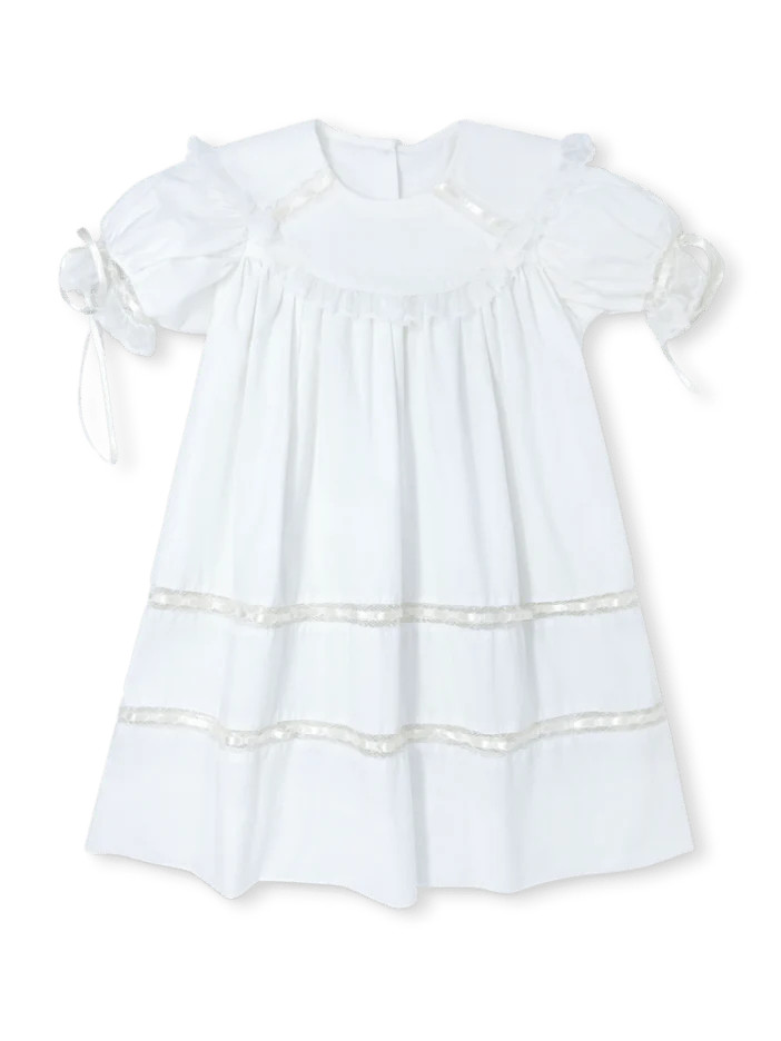 Donahue Dress - Blessings White with Ecru | Lullaby Set