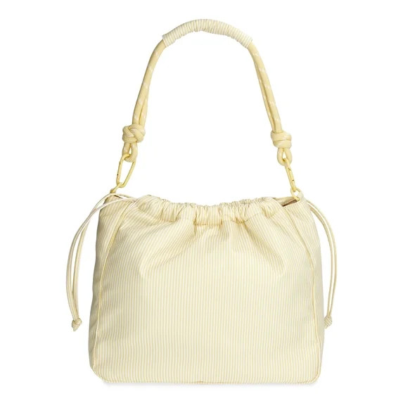 No Boundaries Women's Bungee Drawstring Bag, Lemon Ice Stripe | Walmart (US)