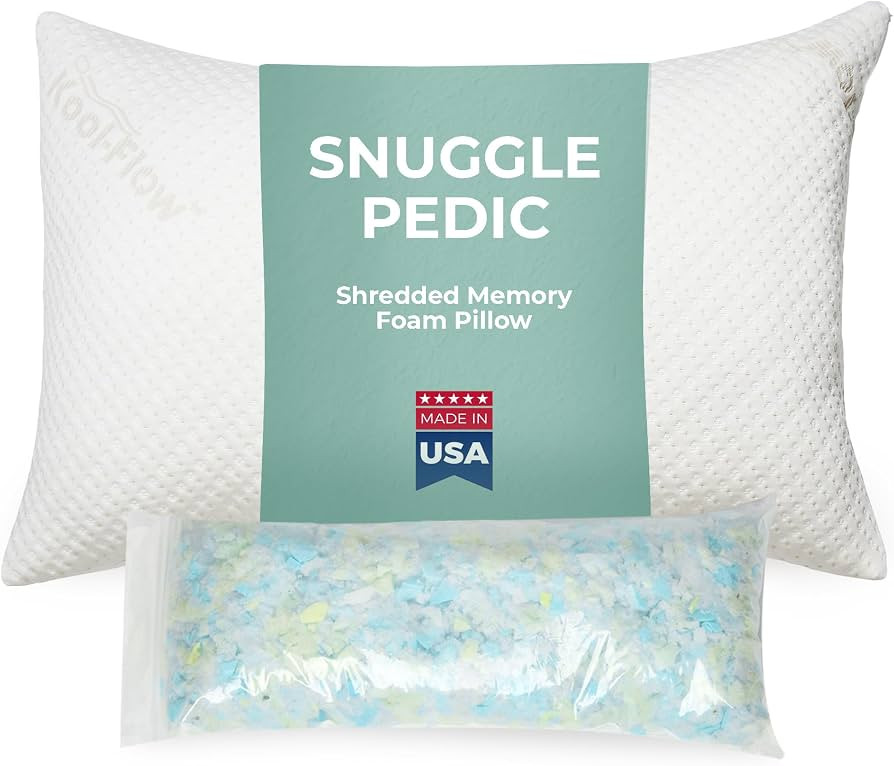 Snuggle-Pedic Adjustable Memory Foam Pillows - \ufeffGreenGold Certified Pillow w/ Viscose of Bam... | Amazon (US)