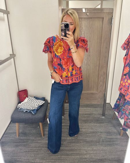 Jeans and top from the #Nsale - grabbed both. Size down in the top. Jeans are TTS  

#LTKxNSale #LTKsalealert