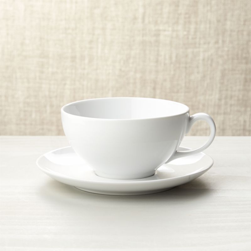 Cappuccino Cup with Saucer + Reviews | Crate and Barrel | Crate & Barrel