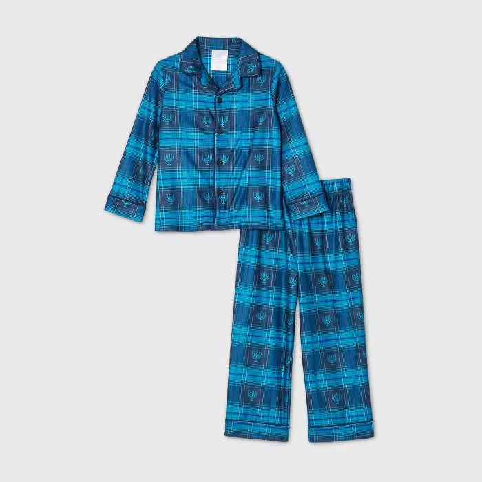 Toddler Holiday Hanukkah Flannel Matching Family Pajama Set - Wondershop™ Navy | Target
