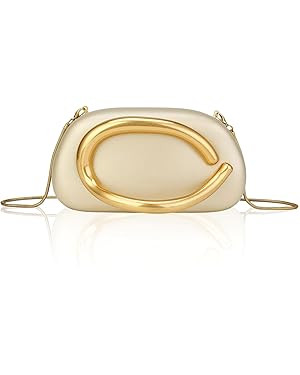 PU Leather Women's Evening Handbags Chocolates Clutch Purse Easy Match with Chain Crossbody Metal... | Amazon (US)