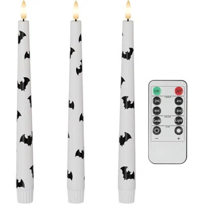 Halloween Bats Taper Candles, 9.6” Real Wax Flameless LED Candles with Remote and Timer – 3 Pack Battery-Operated for Party and Home Decor | Wayfair North America
