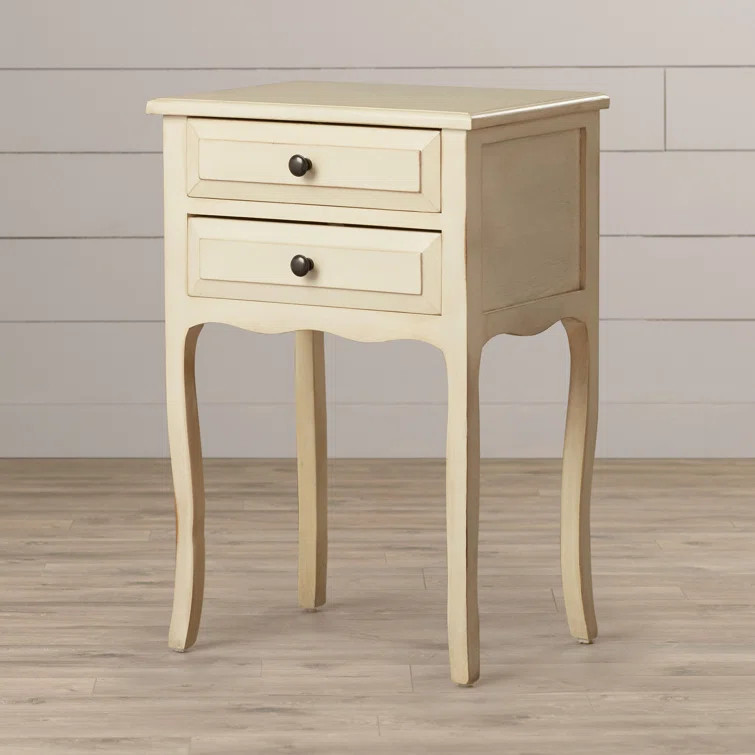 Joanna 26.8'' Tall 2 - Drawer Solid Wood Nightstand | Wayfair North America