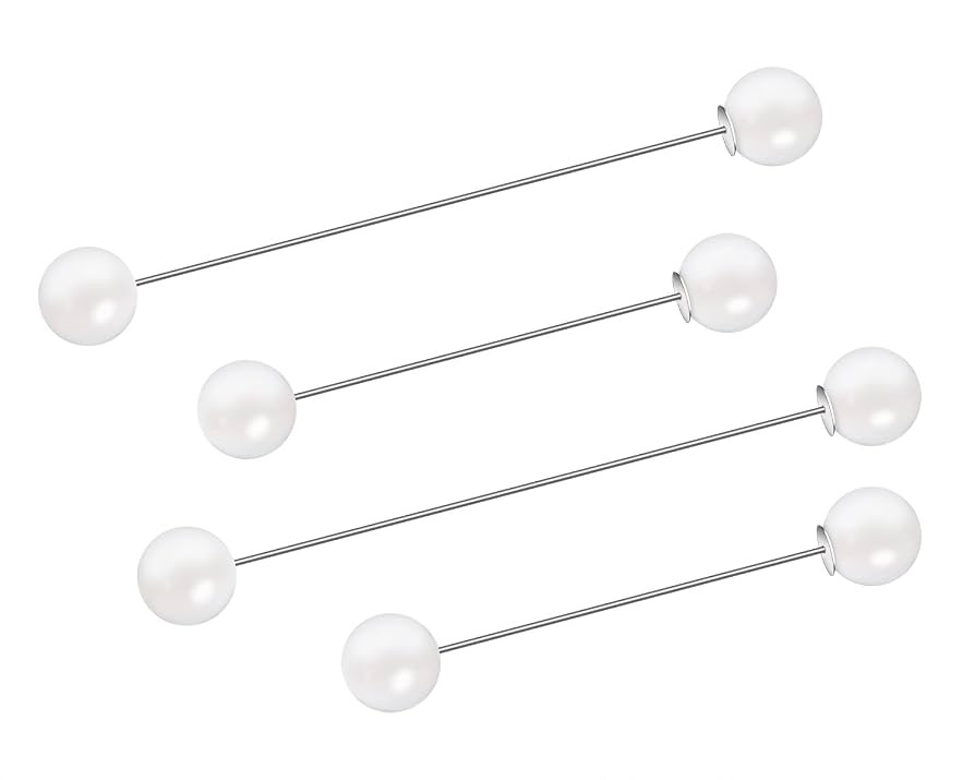 Pearl Brooches Pins Penta Angel 4 Pieces Sweater Shawl Clip Clasp Faux Pearl Safety Pins for Wome... | Amazon (US)