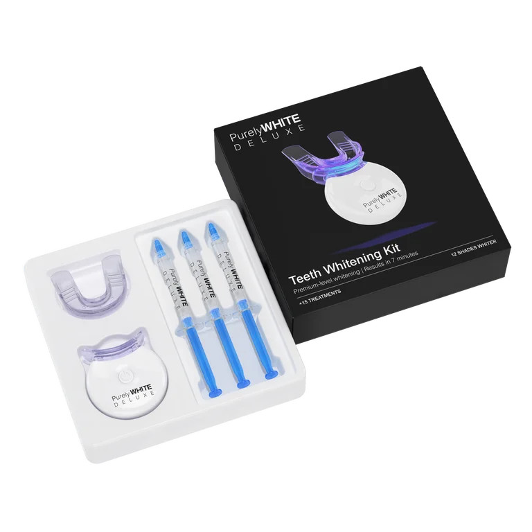PurelyWHITE DELUXE Teeth Whitening Kit,  Complete LED Teeth Whitening, 15+ Treatments, Whiter Smi... | Walmart (US)