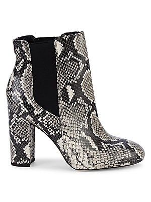 Case Snake-Print Leather Booties | Saks Fifth Avenue OFF 5TH
