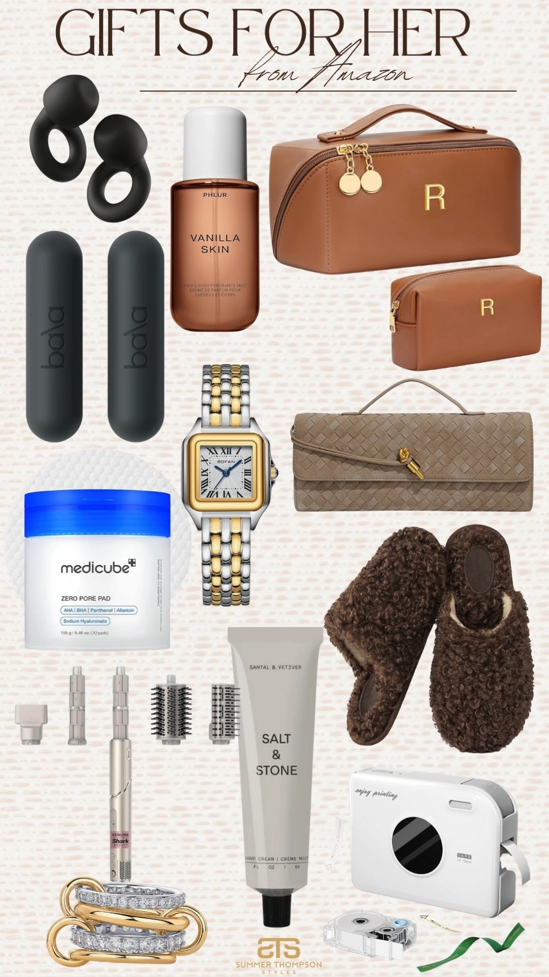 Amazon gift ideas for her! 

Watch. Skincare. Slippers. Hair tools. Weights. Makeup bag. Handbag. Purse. Perfume. Fragrance. Lotion. Ear plugs  

#LTKFindsUnder100 #LTKSeasonal #LTKBeauty