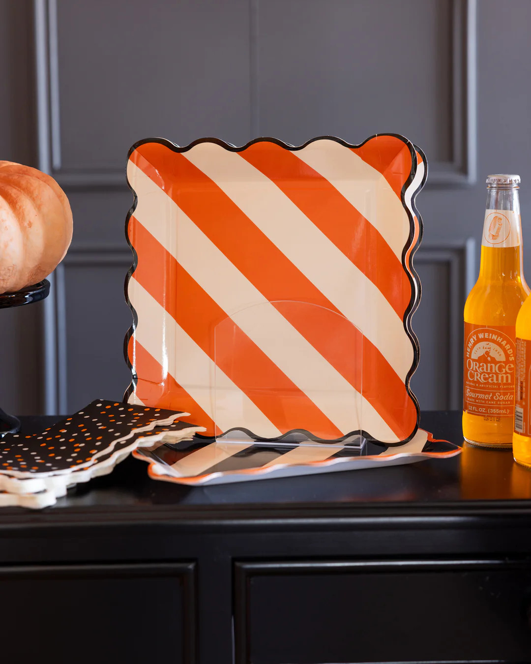 Halloween Polka Dot Dinner Napkin | My Mind's Eye