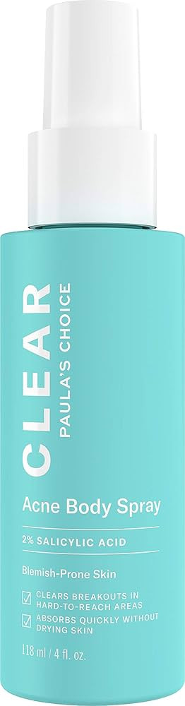 Paula's Choice CLEAR Back & Body Exfoliating Acne Spray, 2% BHA (Salicylic Acid) Treatment for Ba... | Amazon (US)