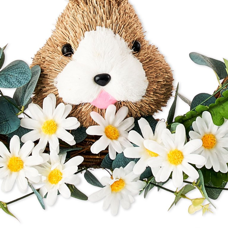 Way to Celebrate Multi-Color Sisal Bunny Wreath Decoration, 16.5inch Height | Walmart (US)
