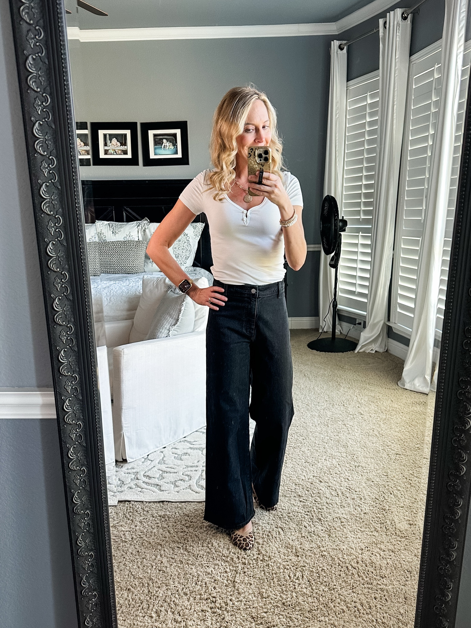My favorite black jeans are perfect for every occasion and are so flattering. They come in lots of colors. I’m wearing a size 2 and I grabbed this top in every color. It’s such a great basic. I am wearing an XS. 

Jeans | cropped denim | wide leg | black jeans | denim | fall outfit | casual outfit | flats | leopard | easy outfit | date night | Target | 

#LTKStyleTip #LTKSaleAlert #LTKFindsUnder50

#LTKStyleTip #LTKFindsUnder50 #LTKSaleAlert
