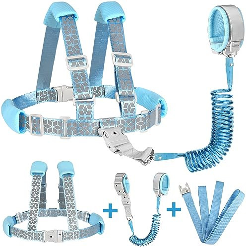 Accmor 3 in 1 Toddler Harness Leash, Reflective Kids Harnesses with Anti Lost Wrist Link, Child Leashes with Lock for Boys Girls, Baby Walking Wristband Rope Protection Tether for Outdoor | Amazon (US)
