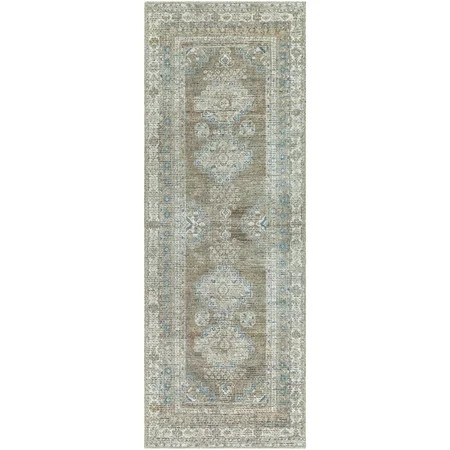 Better Homes & Garden Washable Sage Medallion Indoor Runner Rug for Laundry Hallway 2 5 x 7 | Walmart (US)