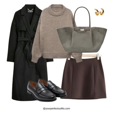 Fall outfit inspiration with black trench, black loafers and mini skirt 

#LTKHolidaySale #LTKSeasonal #LTKHoliday