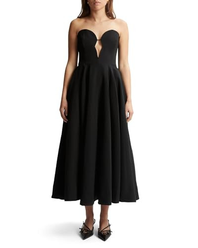BARDOT Opal Volume Midi Dress for Women - Black Strapless Cocktail Party Dress with Boning & Full... | Amazon (US)