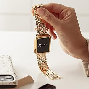 My Pretty Strap Honeycomb Band Compatible with Apple Watch 38/40/41mm or 42/44/45/49mm, Stainless... | Amazon (US)