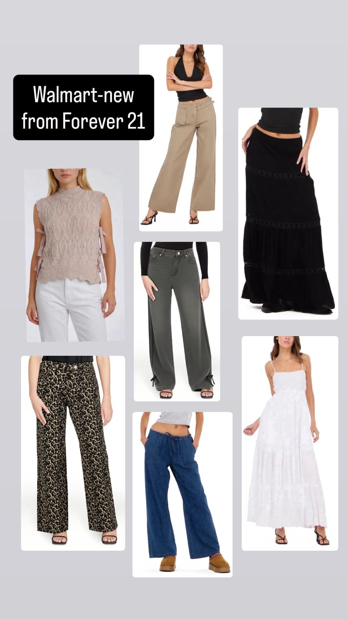 Forever 21 now at Walmart! #lowrisejeans #maxiskirt #leopardpants #whitedress 

#LTKOver40