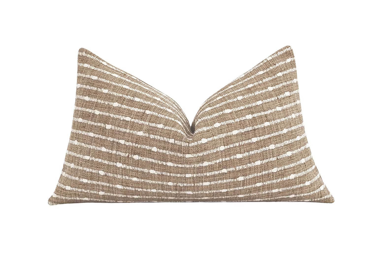Tan Ivory Lumbar Pillow Cover With Hidden Zipper, 12x18 12x20 12x24 DOUBLE SIDED Neutral Pillow C... | Etsy (US)